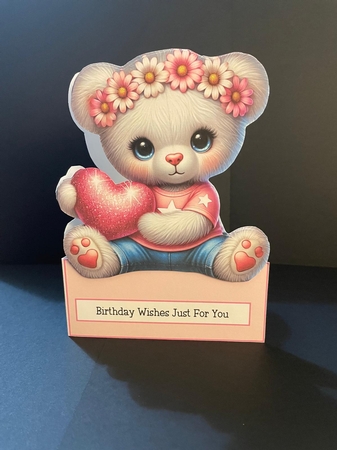 Sent with Love Shaped Card by Hilary McGourty