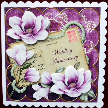 Dark Purple Magnolia Wedding Anniversary 8in Xtreme Cf Kit by Hilary Shemmans