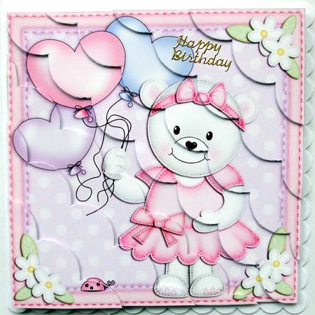 8 x 8 Teddy Tess's Balloons Scalloped Corner Kit by Hilary Shemmans