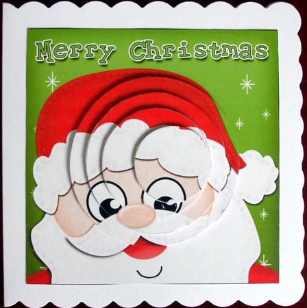 Xmas Santa Circle Pyramage Topper by Hilary Shemmans