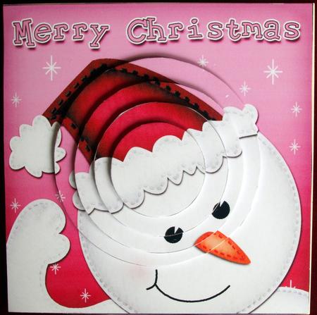 Xmas Snowman Circle Pyramage Topper by Hilary Shemmans