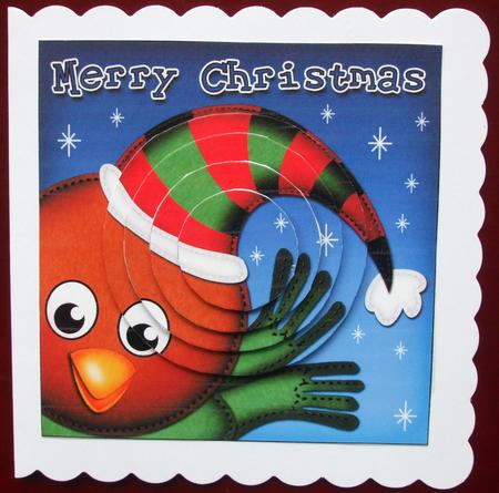 Xmas Robin Circle Pyramage Topper by Hilary Shemmans