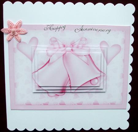 A5 Romantic Wedding Bells Pyramage Topper by Hilary Shemmans