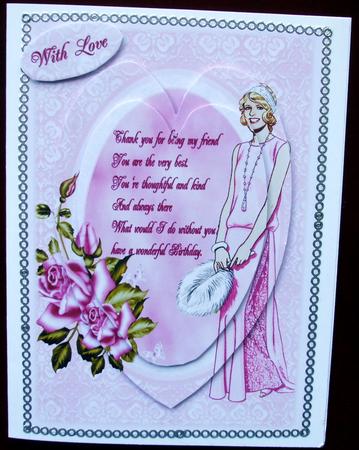 Pink Vintage Lady by Hilary Shemmans