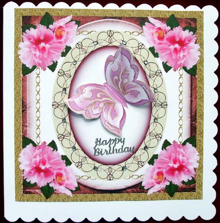 Rich Square Topper with Flowers & Oval Frame 1 by Hilary Shemmans