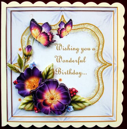 Birthday Floral Roses by Hilary Shemmans