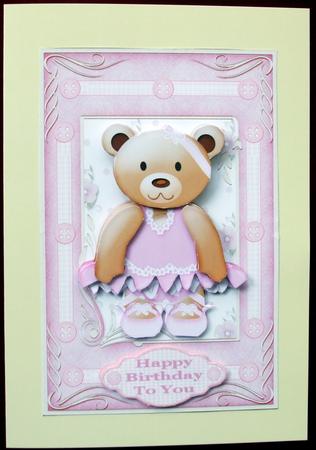 Pretty in Pink Ballerina Card Front by Hilary Shemmans