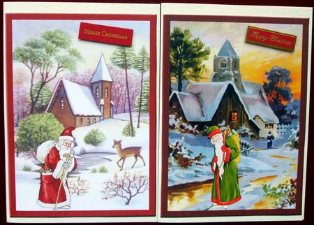Santa Christmas Scene Toppers by Hilary Shemmans