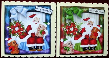 Two Toppers Christmas Santa by Hilary Shemmans