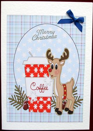 Reindeer Coffee Christmas Topper by Hilary Shemmans