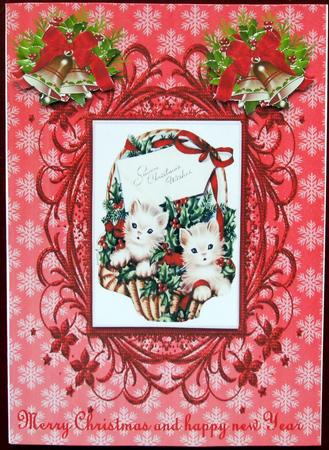 Vintage Kittens Christmas Wishes by Hilary Shemmans