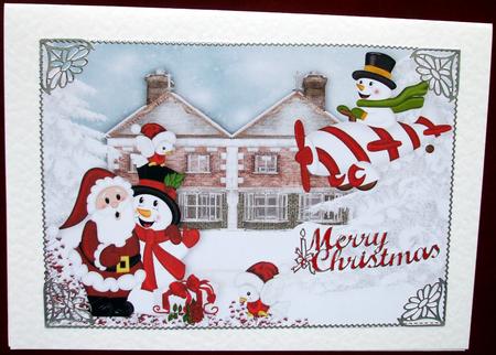 I Am Here Santa, Lovely Christmas Scene with Santa A4 by Hilary Shemmans