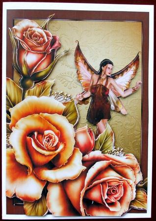 Autumn Rose Fairy + Decoupage by Hilary Shemmans