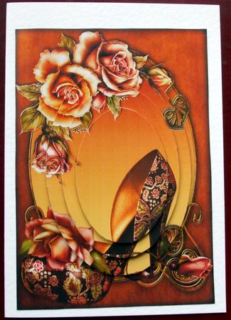 Autumn Diva Shoe & Gorgeous Roses Pyramid by Hilary Shemmans