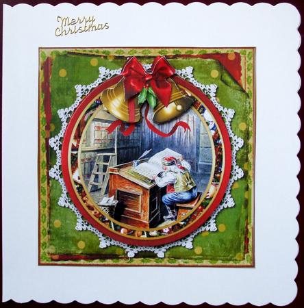 Vintage Santa Checking His List by Hilary Shemmans