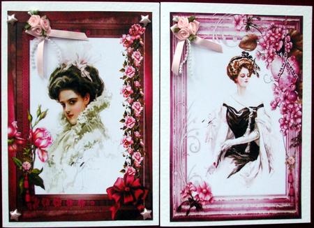 Vintage Ladys in Romantic Frame by Hilary Shemmans
