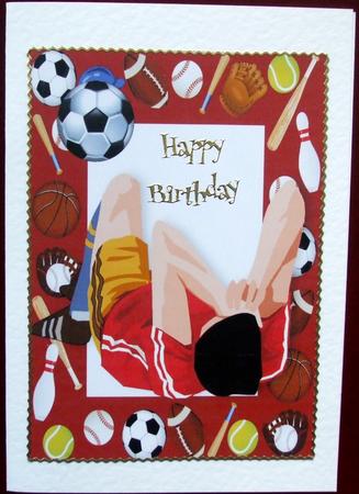 Footballer Laying Down in Red Sports Frame A4 by Hilary Shemmans