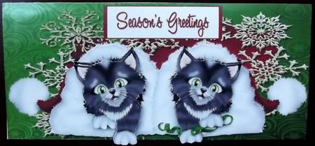 Cute Christmas Kittens by Hilary Shemmans