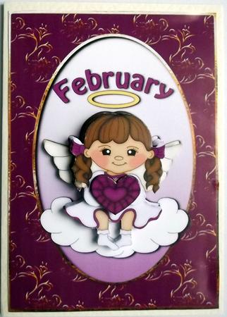 Birthstone Angel - February - Amethyst - Purple by Hilary Shemmans