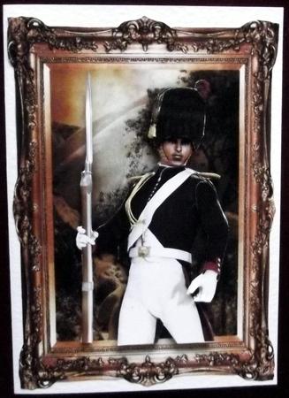 Grenadier Guard in an Ornate Frame Card Front by Hilary Shemmans