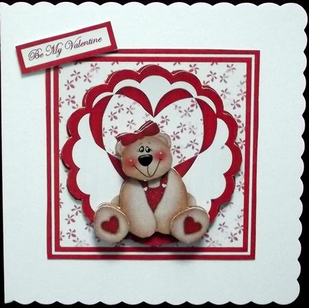 Ruby Bear Loves You Card Front by Hilary Shemmans