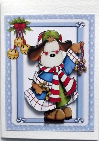 Christmas Puppy with Jingle Bells by Hilary Shemmans
