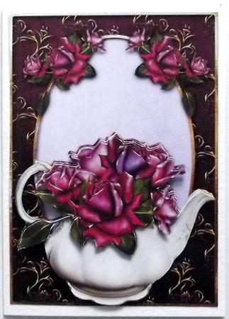 Beautiful Twilight Roses in Teapot by Hilary Shemmans