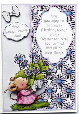 Mouse Sends Birthday Flowers by Hilary Shemmans