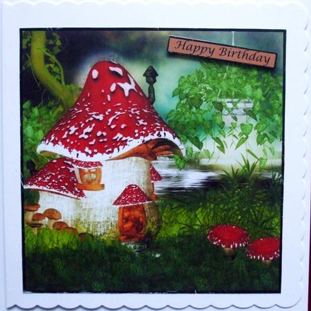 Mushroom House Topper by Hilary Shemmans