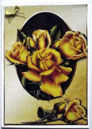 Gorgeous Golden Roses + Decoupage by Hilary Shemmans