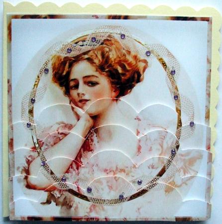 Vintage Beauty Card Front by Hilary Shemmans
