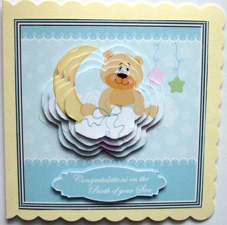 Baby on a Cloud Card Front by Hilary Shemmans