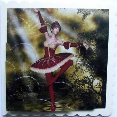 Ballet Dancer Shell Edged Corner Stacker by Hilary Shemmans
