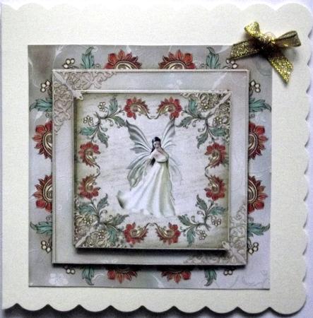 Beautiful Green Fairy Square Stacker by Hilary Shemmans