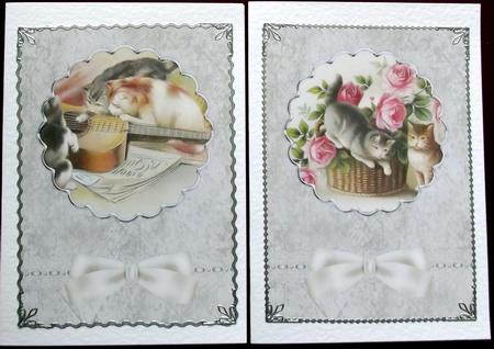Cute Cats Card Fronts by Hilary Shemmans