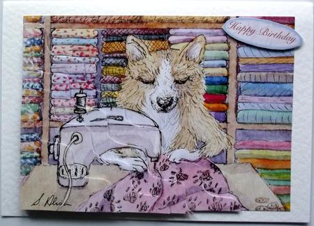 She Was a Dab Paw with Quilts Wavy Corner Stacker Topper by Hilary Shemmans