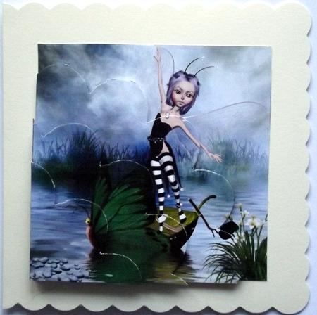 Dancing Butterfly Fairy Shell Edged Corner Stacker 4 by Hilary Shemmans