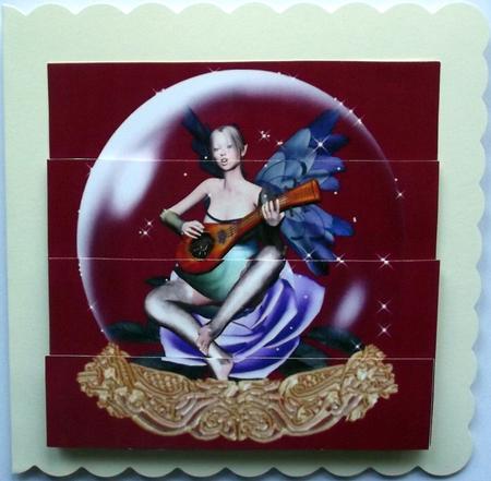 Guitar Playing Fairy Bottom Stacker 1 by Hilary Shemmans