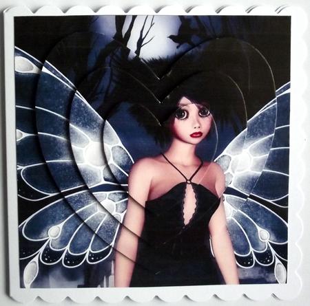 Butterfly Fairy Heart Shaped Pyramid by Hilary Shemmans