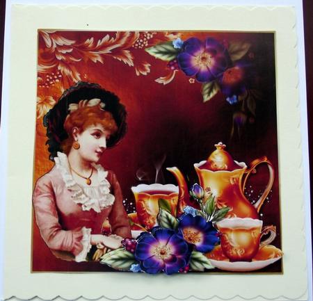Vintage Lady Tea Time by Hilary Shemmans