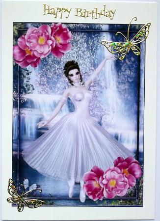 Fantasy Scene with Dancing Ballerina A4 by Hilary Shemmans