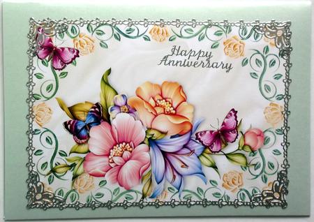 Beautiful Flowers and Butterflies A4 by Hilary Shemmans