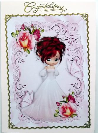 Little Princess with Roses and Butterflies A4 by Hilary Shemmans