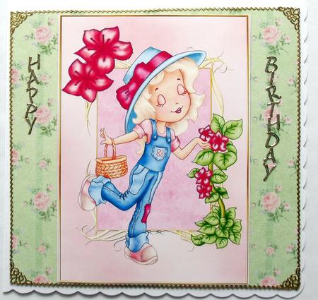 Gorgeous Gardening Girl A4 by Hilary Shemmans