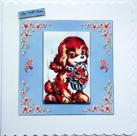 Dog Basket with Roses by Hilary Shemmans