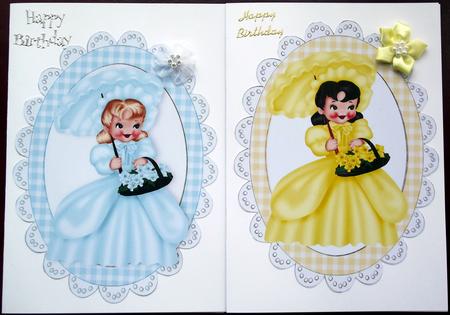 Southern Belles in Turq/yellow Gingham Toppers by Hilary Shemmans