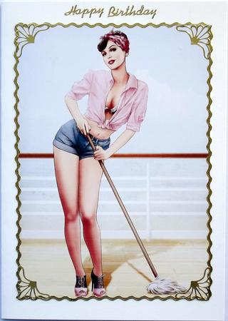 1950's Pin Up Girl Alice May A4 (pink) by Hilary Shemmans