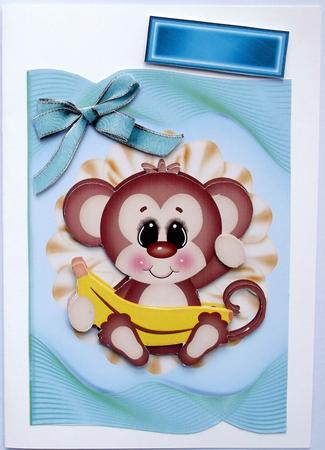 Cute Monkey with His Big Banana by Hilary Shemmans