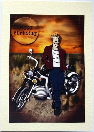 Motorbike, Red Jacket & Blue Jeans by Hilary Shemmans