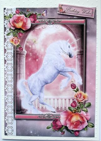 Fantasy Unicorn & Roses by Hilary Shemmans